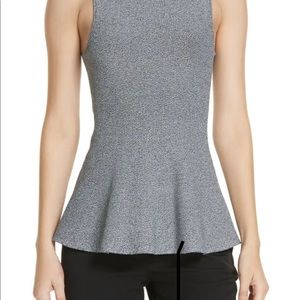 Theory Petite Classic Peplum Sleeveless Top